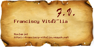 Franciscy Vitália névjegykártya